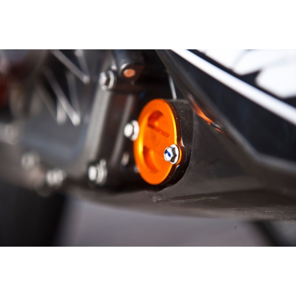 CNC Clear Oil Filter Cover Cap For KTM 400/450 SX/EXC/MXC – Orange Aluminum – NiceCNC